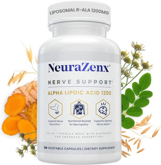 NeuraZenx Soporte Nervioso | R-ALA 1200 mg + Bioperine®